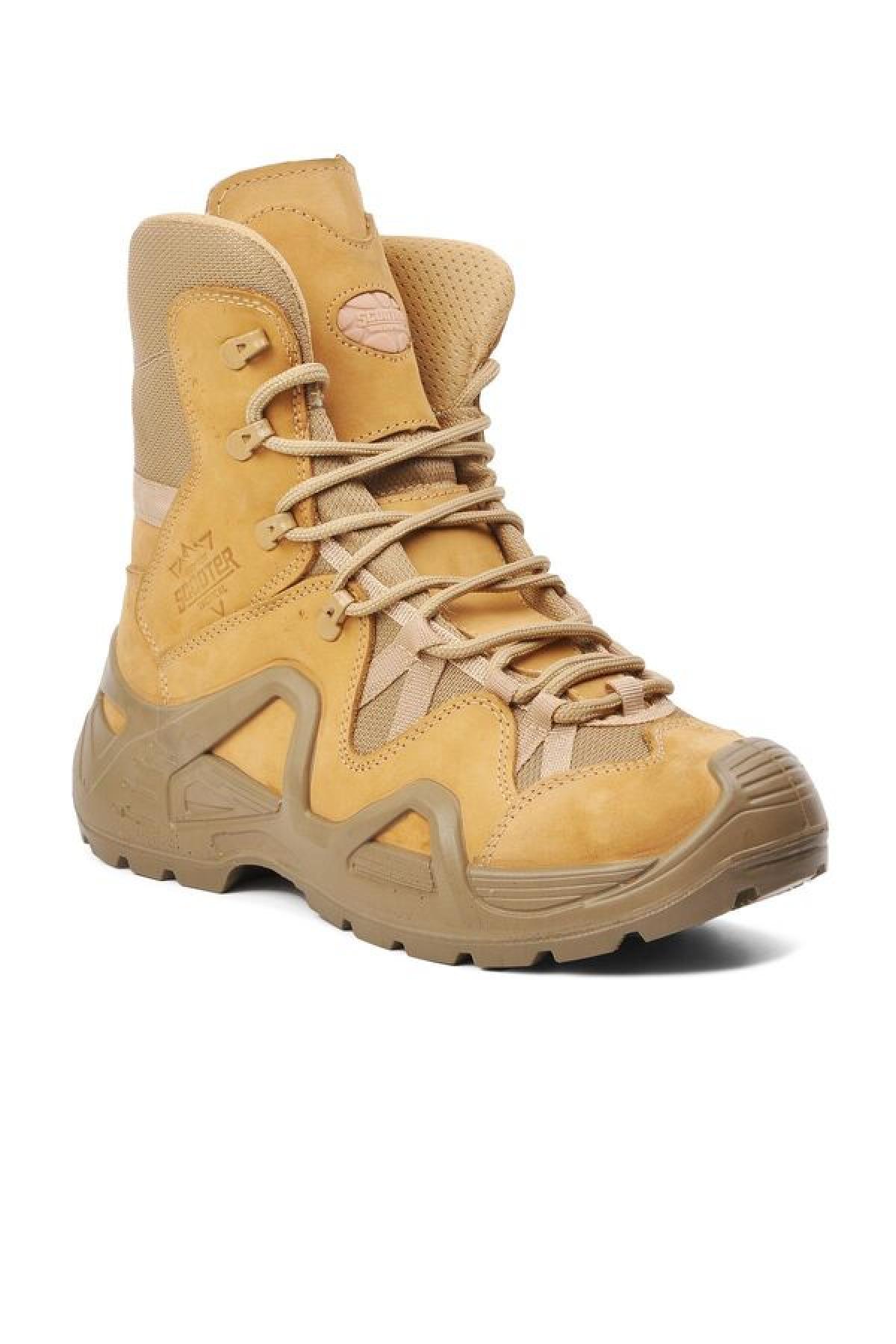 Jackson Bej Nubuk Hakiki Deri Su Geçirmez Erkek Askeri Bot Bej